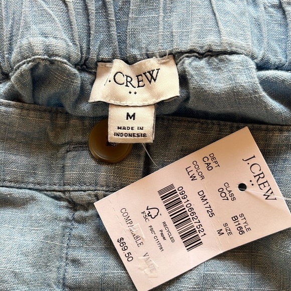 Chambray button-front tank top with ruffle straps Size Medium NWT - Picture 5 of 8